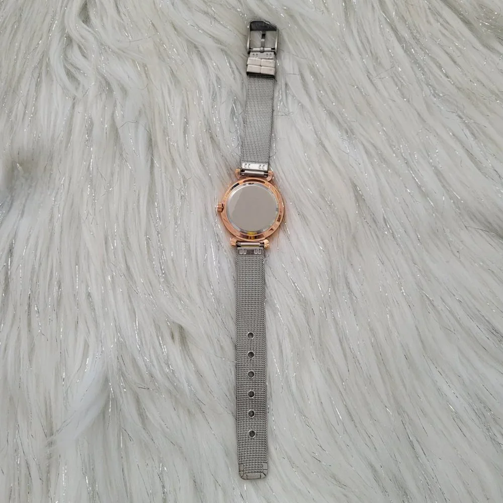 Two-Tone Mesh Metal Watch